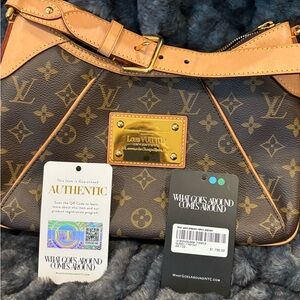 Louis Vuitton Brown and Tan Monogram Shoulder Bag